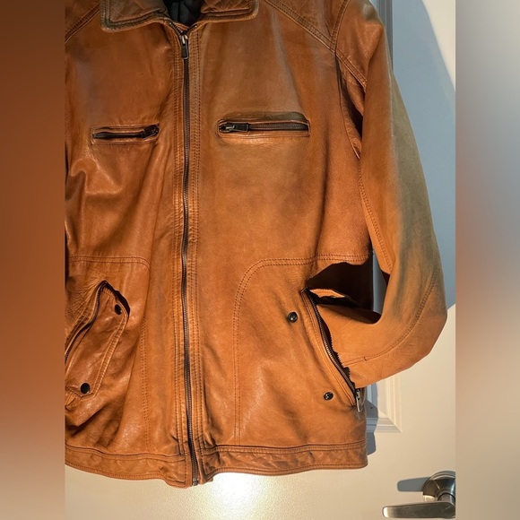 Brown DANIER Leather Men Size XL Jacket - Picture 2 of 16